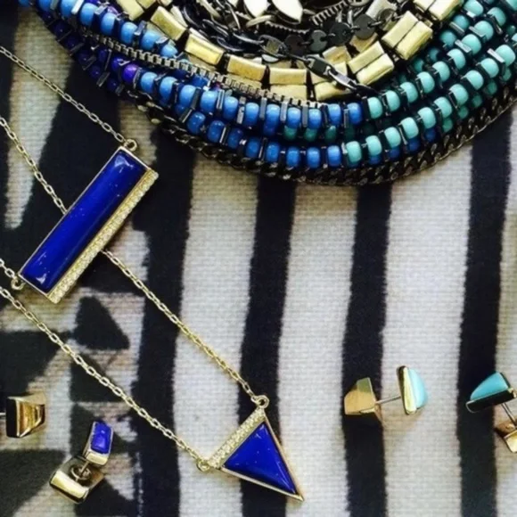 :: Stella & Dot Lapis Blue 3-in-1 Element Necklace - Picture 5 of 8